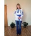 Embroidered blouse "Petrykivka Blue"